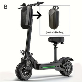 Resim Elektrikli scooter kolu depolama çantası - Bisikletler ve denge bisikletleri için dayanıklı EVA muhafaza, yüksek kapasiteli çıkarılabilir tasarım 