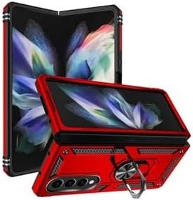 Resim PSR aksesuar Kırmızı Zore Vega Kılıf-Kırmızı Galaxy Z Fold 4 ile uyumlu 
