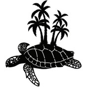 Resim Kaplumbağa Ve Palmiyeler 60x66 Cm Lcst Lcst 