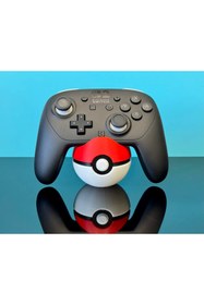 Resim nihuda Nintendo Switch Pro Kol Standı – Oyun Kolu Tutucu Masaüstü Stand (Pokeball Tasarım) 