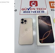 Resim Apple iPhone 16 Pro Max İkinci El YD | 256 GB | Çöl Titanyum İkinci El İPHONE 16 PRO MAX 256 GB PİL 100 yd 1 AYLIK