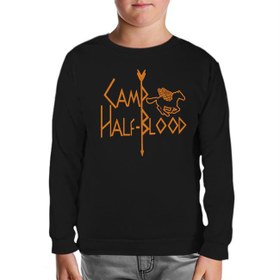 Resim Camp Half-Blood Siyah Çocuk Sweatshirt 