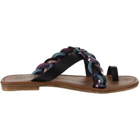 Resim Bueno Shoes Siyah Multi Deri Kadın Parmak Arası Terlik 01wu3419 
