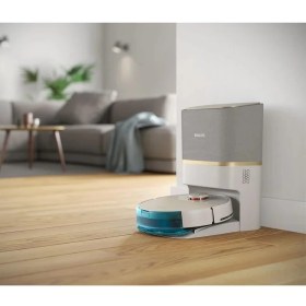 Resim Philips Premium Homerun 7000 Serisi Islak ve Kuru Robot Süpürge Beyaz-Gri-Gold, Luciole Lambader Hediye 