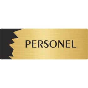 Resim Özarslan Dizayn Metal Departman Kapı İsimliği, Yönlendirme levhası Personel 10X20 Cm Altın Renk 