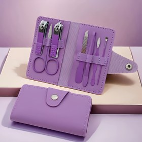 Resim 7 adet Taşınabilir Tırnak Makası Seti - Mor Renkli Tırnak Dosyası, Tırnak Kılavuzu ve Bakım Araçları Dahil - Manikür ve Pedikür için İdeal, Tırnak Bakımı Temel Araçlar|Şık Tırnak Araçları|Dayanıklı Yapı, Tırnak Bakımı Kiti 