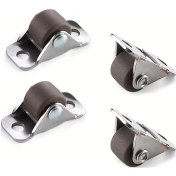 Resim Topnotch Brownness 4'lü Sessiz Mini Çekmece Ruloları: 0,5 Inç Mobil Tekerlekler 