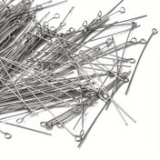 Resim 100 Adet Paslanmaz Çelik 9 Uçlu Yuvarlak Başlı Pimler 20-70mm - Bükülebilir ve Kesilebilir Takı Yapım Malzemeleri, DIY Bileklik, Kolye, Küpe için Dayanıklı El Sanatları Aksesuarları, Güvenli Toka Tasarımı, Çok Yönlü El İşi Pimleri 