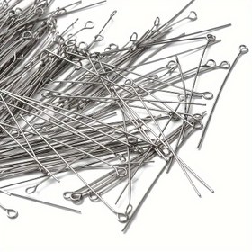 Resim 100 Adet Paslanmaz Çelik 9 Uçlu Yuvarlak Başlı Pimler 20-70mm - Bükülebilir ve Kesilebilir Takı Yapım Malzemeleri, DIY Bileklik, Kolye, Küpe için Dayanıklı El Sanatları Aksesuarları, Güvenli Toka Tasarımı, Çok Yönlü El İşi Pimleri 