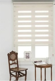 Resim Beyazıt Tekstil Krem Bambu Zebra Stor Perde Krem 200 x 260 byzt551 