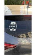 Resim ModernSanatDükkanı Arabada Bebek Var Ayıcık Araba Sticker 