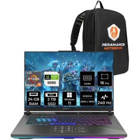 Resim ASUS Rog Strix G16 R9 8940HX 24GB 2TB SSD RTX5060/8GB 240Hz 16" WQXGA W11H Gaming Laptop G614PM 
