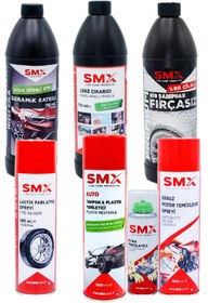 Resim SMX Susuz Motor Temizleme Spreyi / Lastik Parlatıcı / Tampon Yenileyici / Plastik Yenileyici / Sera 
