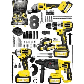 Resim Graizer Alman 999 Vf 20 Ah 4 Lü Set Akülü Şarjlı Kırıcı Delici Taşlama Vidalama Somun Sökme Set 