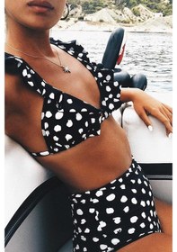 Resim Angelsin Siyah Beyaz Puantiyeli Bikini Alt 