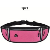 Resim Elmpaly Kadın Spor Bel Çantası Rose Red 41x11cm Gece Yansıtıcılı Dayanıklı Gül Kırmızısı 