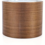 Resim BOMEI PACK Yüksek Sıcaklık PTFE Kaplamalı Fiberglas Kumaş Bant (5.08cm x 10.06metre) - İzolasyon, Isıyla Bağlanan Cam Bezi Yüzeyli ve Arka Katmanlı Vakum Makineleri için, Çekiçleme Sealerleri Plastik Ahşap Cam Metal Ambalaj Sublimasyon Termal İzolasyon Uygulamaları İdeal Dayanıklı Mühürleme kullanımına uygun Kahverengi/Bej PTFE Band 