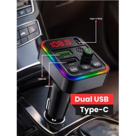 Resim Concord Bluetooth Araç Içi Fm Transmitter | Pd + 3.1A Hızlı Şarj | Çift USB | Rgb LED Ekranlı Müzik Çalar 