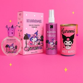 Resim Kiva Kuromi 3'lü Parfüm Seti ( Vücut Spreyi -Parfüm - Islak Mendil) 