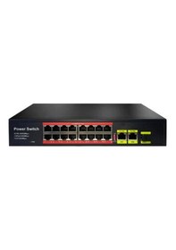 Resim URANIUM POE-1621SFP-200W 16 PORT 10/100+2XGIGABIT RJ45+1XSFP UPLINK POE RACKMOUNT SWITCH (REALTEK CHIPSET) 