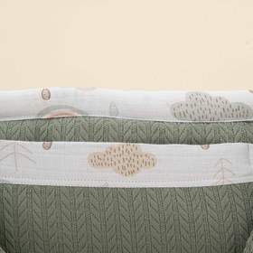 Resim Bebek Bakım Çantası - Koyu Yeşil Örgü - Yeşil Gökkuşağı 