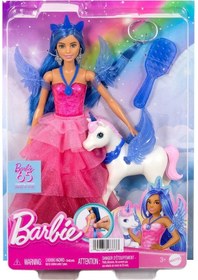 Resim Hrr16 Barbie Mavi Saçlı Prenses Bebek 