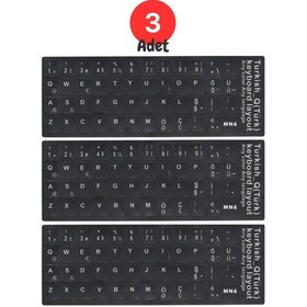Resim Mn6 Mtrq Türkçe Q Klavye Sticker/3 Adet-silinmez-laptop Pc Uymlu/türkçe Q Sticker 