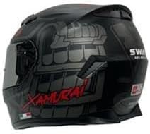Resim SWAY SW 820 XAMURAI FULL FACE KASK GREY RED SİNTERCOM UYUMLU S BEDEN 