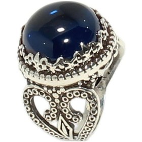 Resim 925 Ayar Gümüş Lapis Taşlı Tasarım Yüzük 