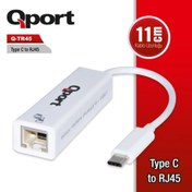 Resim QPORT Q-TR45 TYPE-C TO RJ45 GIGABIT ETHERNET ÇEVİRİCİ 