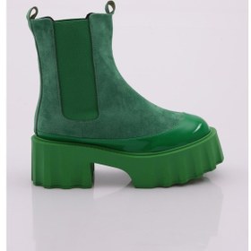 Resim Dgn Es804 Kadin Kalin Taban Strech Detayli Topuklu Bot ES804-2007-R17170 Yeşil 