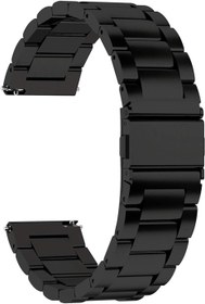 Resim Microsonic Samsung Galaxy Watch Active 2 44mm Metal Stainless Steel için Kordon Siyah [Galaxy Watch Active 2 44mm ile Uyumlu Kordon - Kayış - Siyah] 