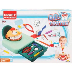 Resim Crafy Dr. Toothy Oyun Hamuru Seti 15 Parça 