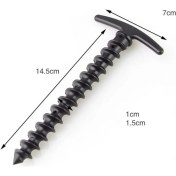 Resim Mingjin Shop 1 Siyah Stil 8 Adet Adet Naylon Plastik Vida Spiral Çadır Kazığı Kazıklar Tırnak Açık Yürüyüş Kamp Zemin Desteği Çivi Çadır Gölgelik Sabitleme Malzemeleri (Yurt Dışından) 