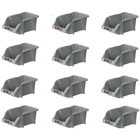Resim mano Plastik Avadanlık Parça Kutusu 12 Parça Gri 217x360x155 mm 