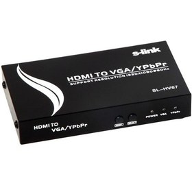 Resim S-Link - Sl-Hv67 - Hdmı To Vga+Ypbpr Çevirici 