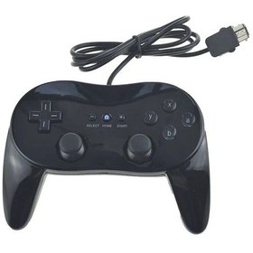 Resim Siyah-beyaz/siyah Klasik Kablolu Oyun Denetleyicisi Oyun Pro Nintendo Wii Için Uzaktan Oyun Denetleyicisi Gamepad 