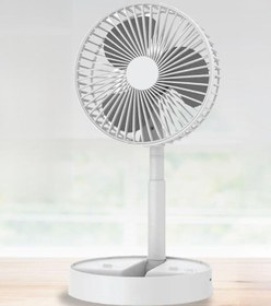 Resim Mobee USB Şarjlı Masa Üstü Vantilatör 16cm – 3 Kademeli Telefon Standlı Sessiz Mini Fan 