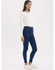 Resim Defacto Jegging Yüksek Bel Bilek Boy Dar Paça Basıc Jean Pantolon B7498AX24SP Mavi 