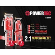 Resim Powertec TR-3400 Profesyonel Tıraş Makinesi 2'li 