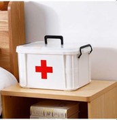 Resim Wondernest Aile Çok Katmanlı Acil Tıp Saklama Kutusu, Xl Boy Beyaz Plastik Kutu 