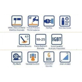 Resim Habib Makina Tecnomec Clode 130 130 Amper Inverter Kaynak Makinası (g Box) 