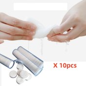 Resim 10 Adet Sıkıştırılmış Havlular - Yumuşak, Emici, Temizlik ve Güzellik için Tek Kullanımlık Yüz Bezleri, Dokusuz Kumaş, Şeffaf Plastik Tüplerde Taşınabilir Mini Havlular Yatak Odası, Banyo, Oturma Odası ve Dış Mekan Kullanımı İçin 