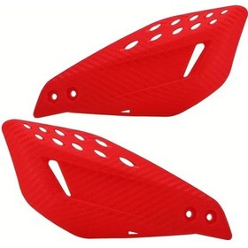 Resim Cloudstore Evrensel Motocross 7/8'' 22mm Kırmızı Motorcycle Dirt Pit Bike Atv Quads Koruma El Koruyucu 