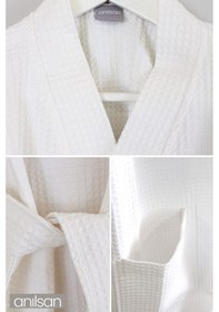 Resim %100 Pamuk Pike Bornoz - Kimono Otel Bornozu, Spa Için Ideal, Günlük Kullanıma Uygun 