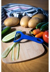 Resim Solingen Mat Mavi Sapan Soyacak Paslanmaz Alman Çeliği, Ergonomik Sap, Çift Yönlü Kullanım-179 Mavi 