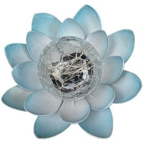 Resim Lotus Solar Avlu Lambası Açık Bahçe Dekorasyon Işığı Mavi 