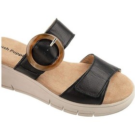 Resim Hush Puppies Pigem 625207 Hakiki Deri Kadın Terlik Siyah Siyah 