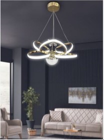 Resim Kraltacı Gold Tek Top 3renk Led Avize Altın - Gold 
