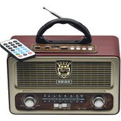 Resim Vintage Bluetootlu Nostaljik Radyo Ahşap Radyo Kumandalı 